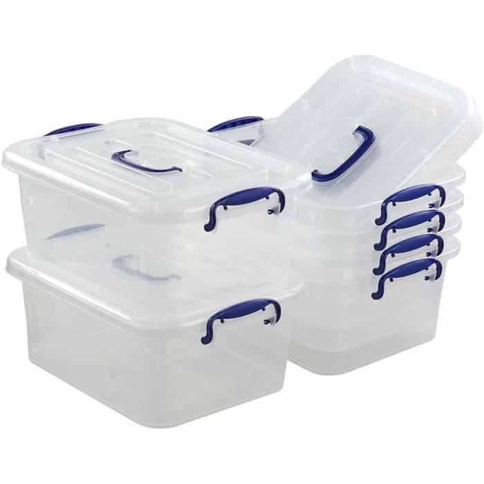 Bac Rangement Plastique, Boites Plastiques Rangement avec Couvercle ...