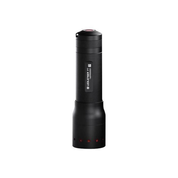 Lampe torche LED - LED LENSER P7 - 3 modes - lumière blanche - 6000-8000 K - Noir