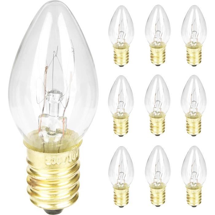 10 Mini Ampoules Incandescentes E14 10W Pour Éclairage Décoratif