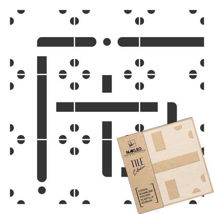 Pochoir Mural Plaid Stencil Decor – Motif Canterbury Scroll, 2 Pièces, Vintage NOS