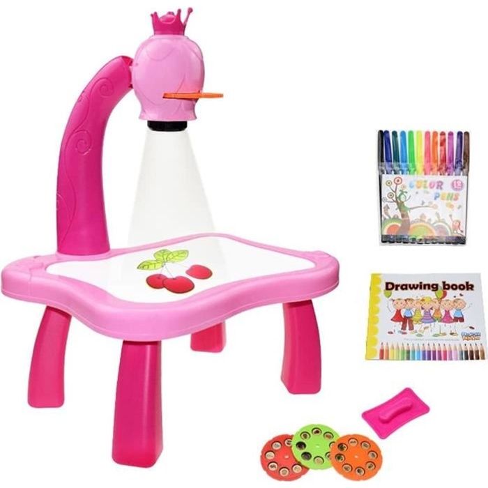 Projecteur De Dessin Pour Enfants MOMSIV - 72 Motifs Colorés, Jouet Créatif Pour Garçons Et Filles Rose