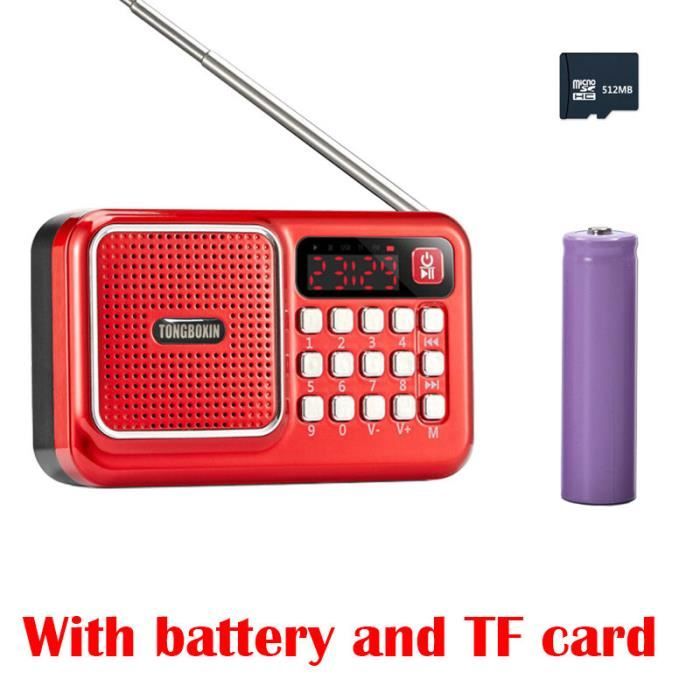 Mini Radio FM-Mini Lecteur de Musique- Mini Haut-Parleur numérique-Port de USB-Port de la carte Mini Radio FM-Mini Lecteur de Musique- Mini Haut-Parleur numérique-Port de USB-Port de la carte