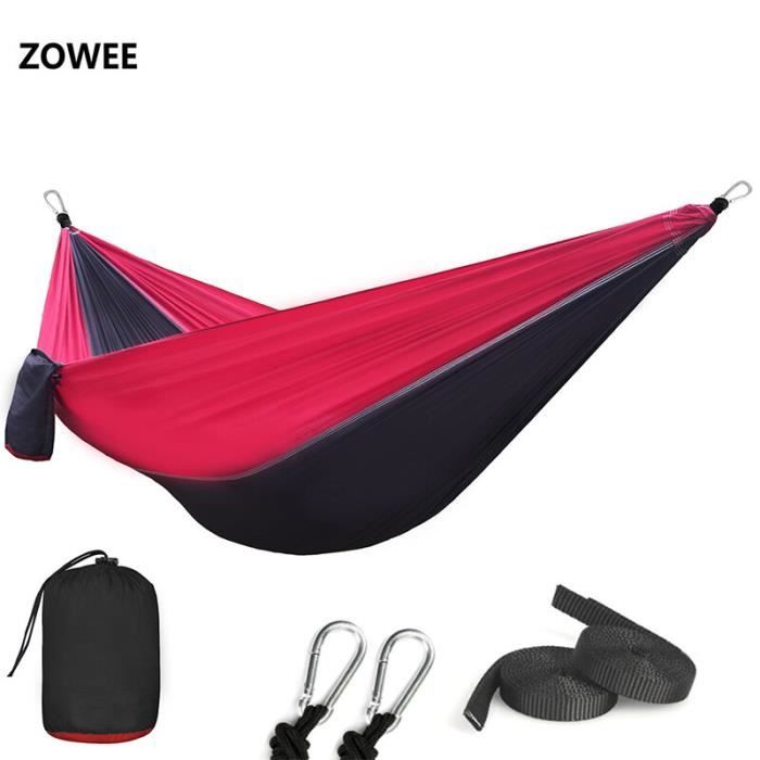 Hamac Parachute en Nylon Portable avec Moustiquaire pour Camping survie