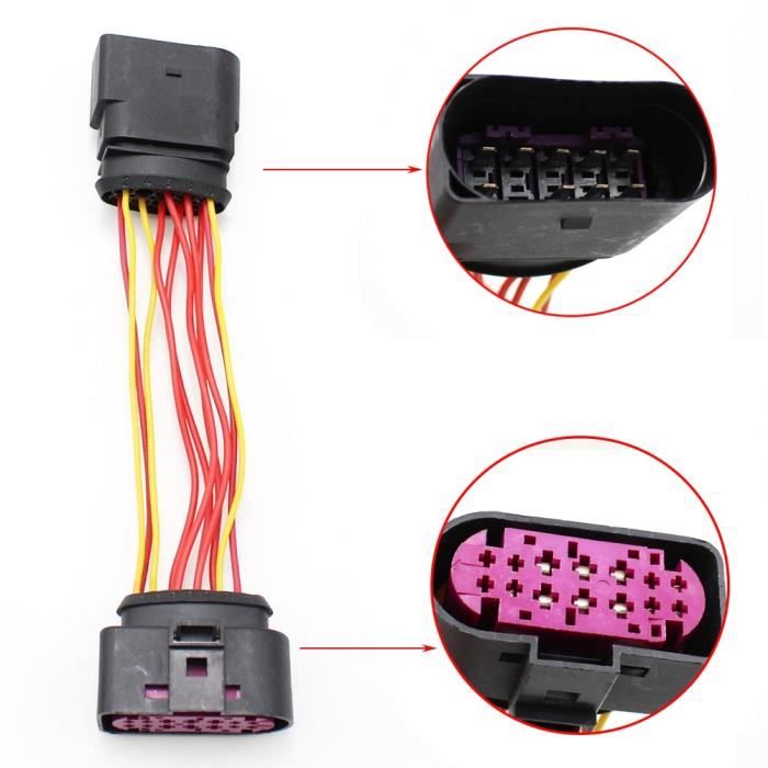 Connecteur de faisceau de câbles pour phares de voiture au xénon, 10 à 14 broches, adaptateur de prise, adapt