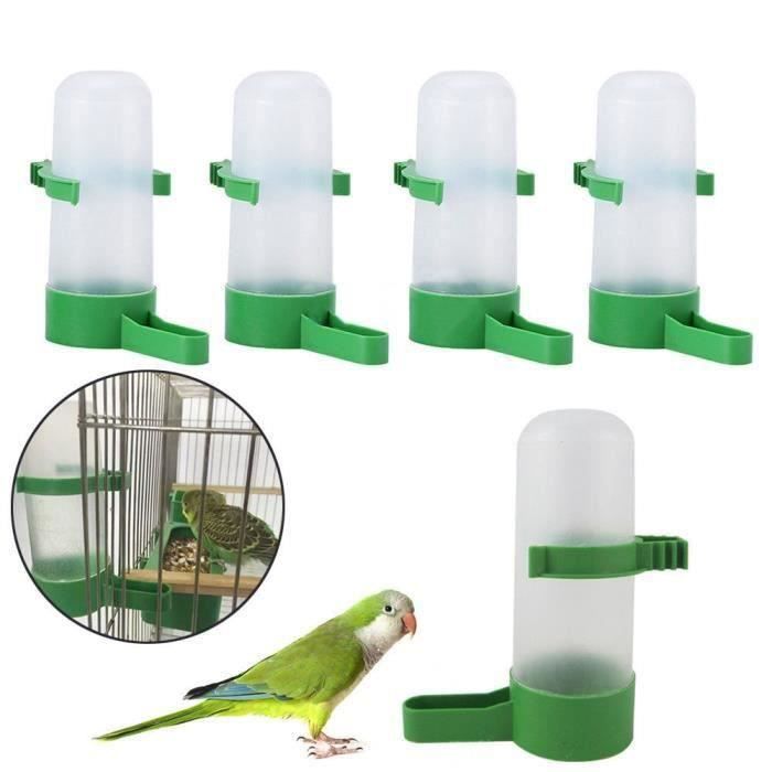 4X Oiseau Animaux Buveur Nourriture nourrisseur Clip d'eau pour Volière Cage Budgie oiseaux d'amour L75670