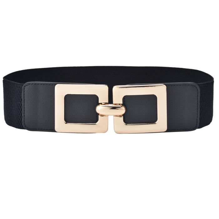 6 35 Noir 65 cm 65 cm a 85 cm Ceinture elastique pour femmes Taille large Extensible Classique a la Achat Vente bouton de manchette 6 35 Noir 65 cm 65 cm a 85 Femme