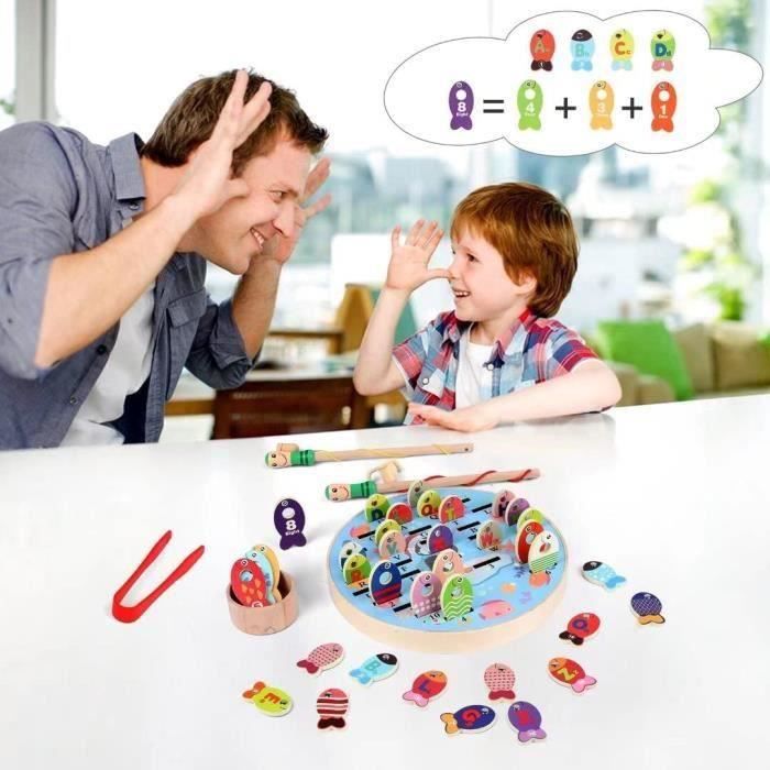 Jouet Montessori Magnétique Labyrinthe Chiffres Et Couleurs - Bois Éducatif 3 Ans Et Plus