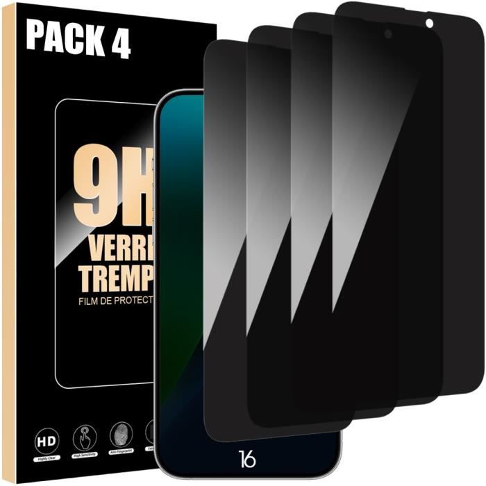 1 ou 2 protections d'écran compatibles iPhone® en verre anti-rayures
