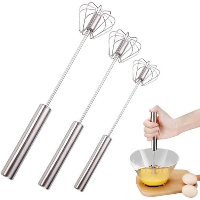 Lot De 3 Mini Fouets En Acier Inoxydable - Mélanger, Fouetter, Battre Et Mousser En Cuisine