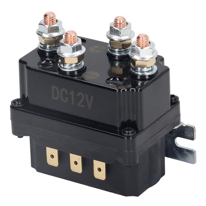 Relais De Solénoïde De Treuil Universel 12V 400A Avec 2 Télécommandes De 60mAh 6 Capuchons De Protection Pour Véhicules ATV, UTV, 4X4 Avec Treuils De Solénoïde 12V (avec Batterie