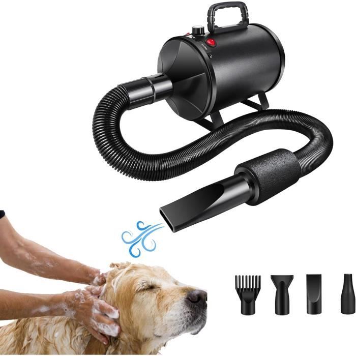 Comparer les prix de Sèche-cheveux de chien avec 4 buses, DAYPLUS Séchoir avec brosse pour toilettage des animaux, 2800W