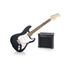 Pack Guitare Électrique Débutant VISIONSTRING - Guitare 4/4 Noir + Ampli 10W + Étui + Accessoires