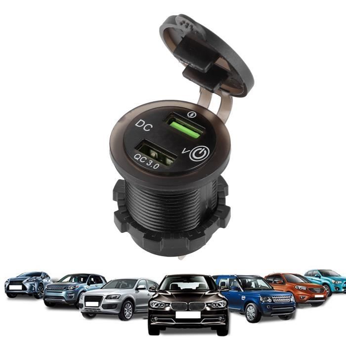 Chargeur Voiture Thlevel USB QC3.0 Et PD Type-C + Voltmètre – Neuf