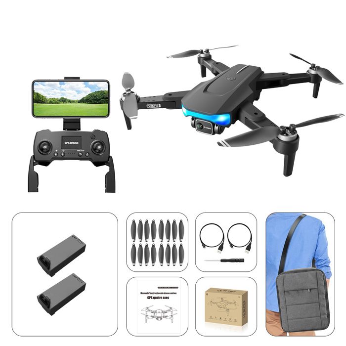 drones débutants 2 piles et valise chemin prédéfini Maetot Drone avec caméra HD 1080P Drone de vol pliable Décollage et atterrissage à un bouton Mode 3D sans tête gestes vocaux 