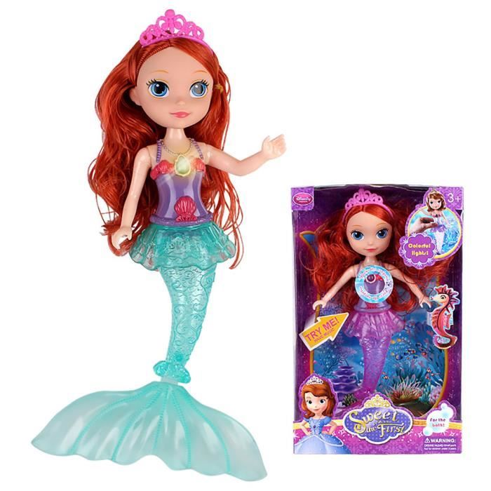 Fille Sirene Princesse Vraie Poupee Yeux Sirene Eclairage Musique Barbie Fille Cadeau Poupee Queue Couleur Aleatoire Cdiscount Jeux Jouets