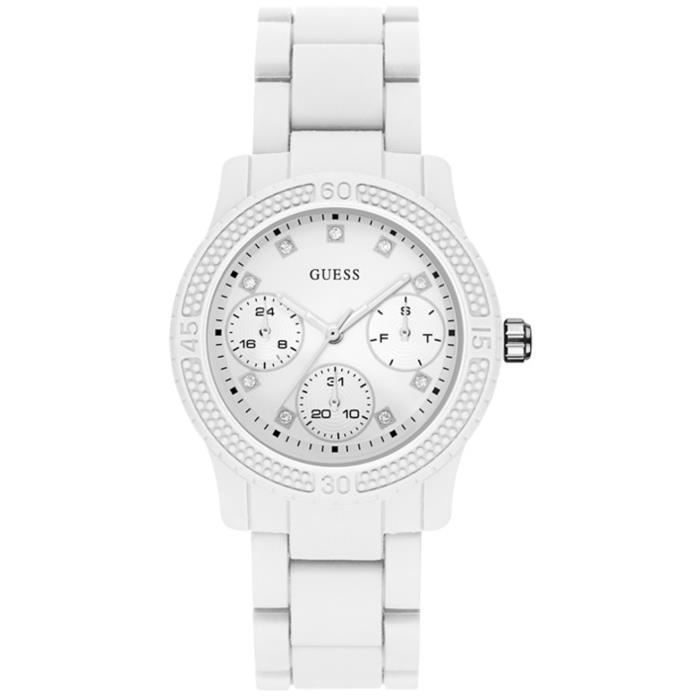 Montre blanche guess femme store