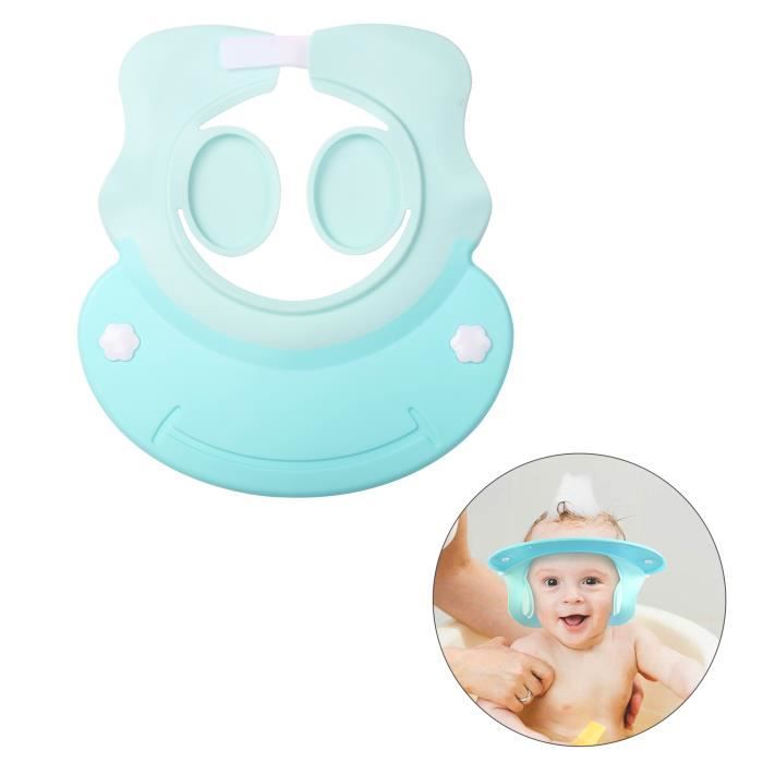 Bonnet De Douche Bébé Réglable - 2 Pièces Avec Visière Pour Protéger Yeux Du Shampooing