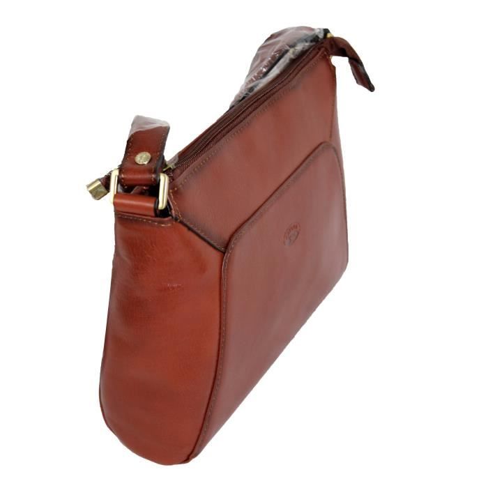 KATANA sac en cuir porté bandoulière réf 82361 marron (3 couleurs