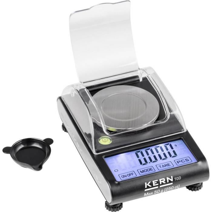 Balance de poche Kern TGD 50-3C Plage de pesée (max.) 50 g Lisibilité 0.001 g à pile(s) multicolore 1 pc(s)