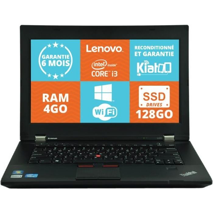 PC portable Lenovo Thinkpad L430- 4Go RAM - 128 go SSD - ecran 14\