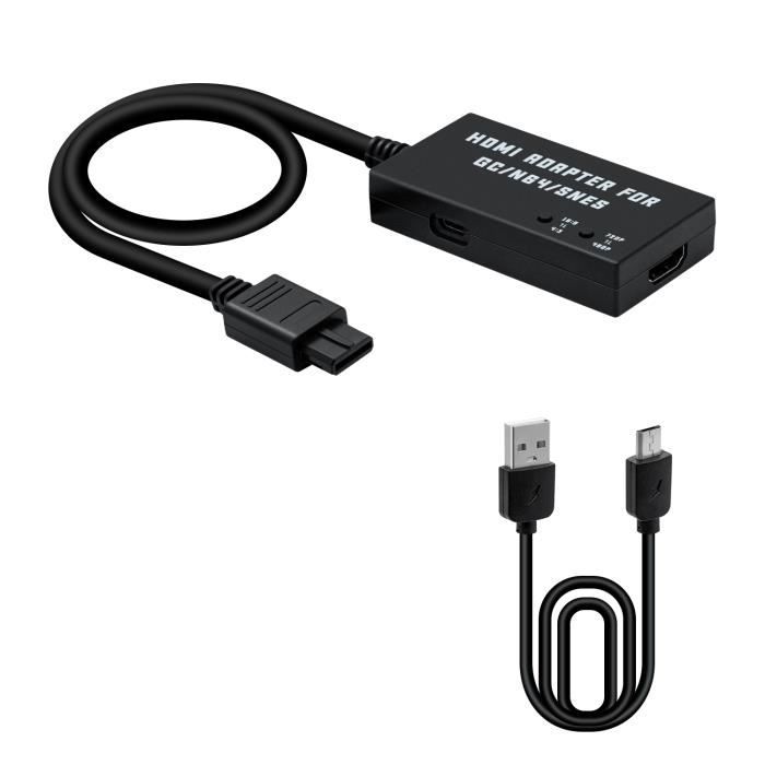 Convertisseur de adaptateur vidéo HDMI HDTV multifonctionnel pour N64/SNES,  Connectez la console N64/SNES à la TVH