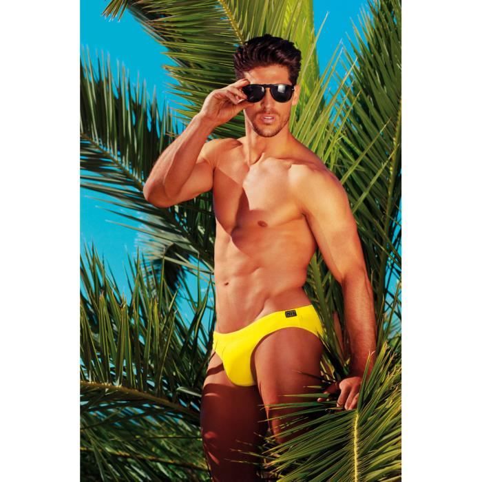 Slip de bain jaune homme Clearance