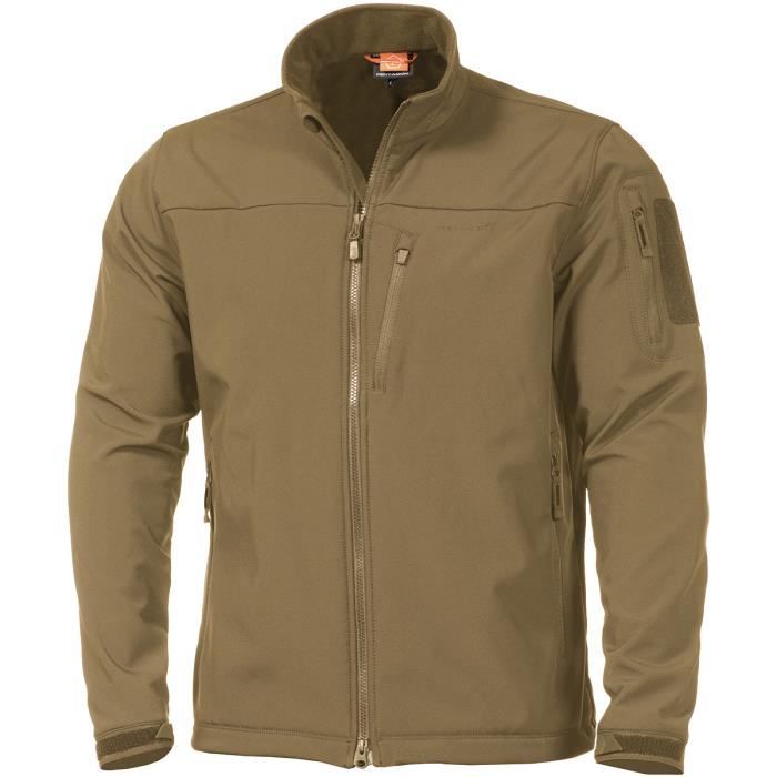 veste softshell pentagon reiner 2.0 pour hommes - coyote - taille xl - marron/beige - mixte - adulte