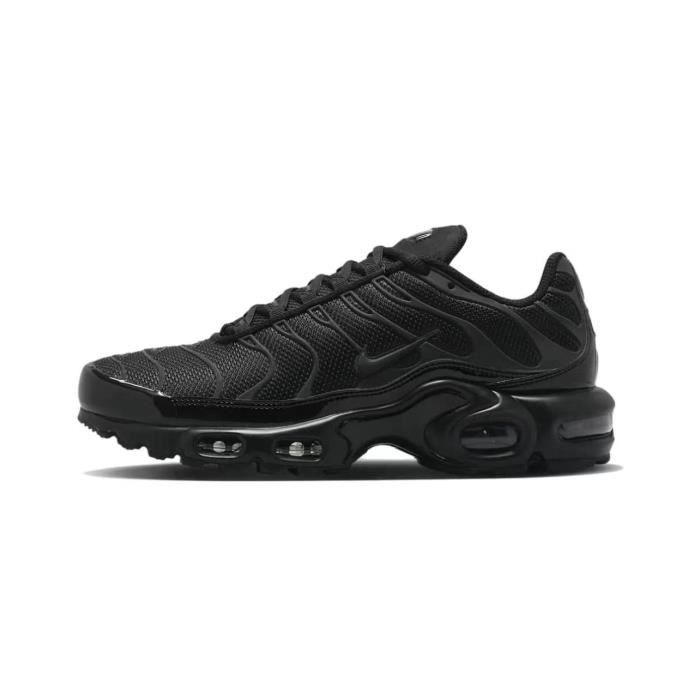 Chaussures de course Nike Air Max Plus TN Low pour hommes Noir et blanc Lacets Talon plat Couleurs multiples Cdiscount Chaussures