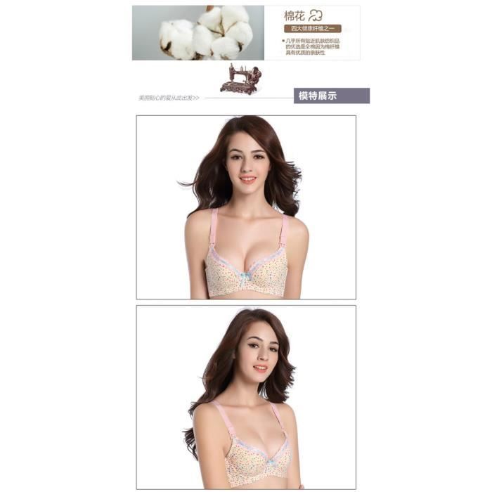 MAMA Soutien-gorge d'allaitement en coton mélangé - Gris clair chiné