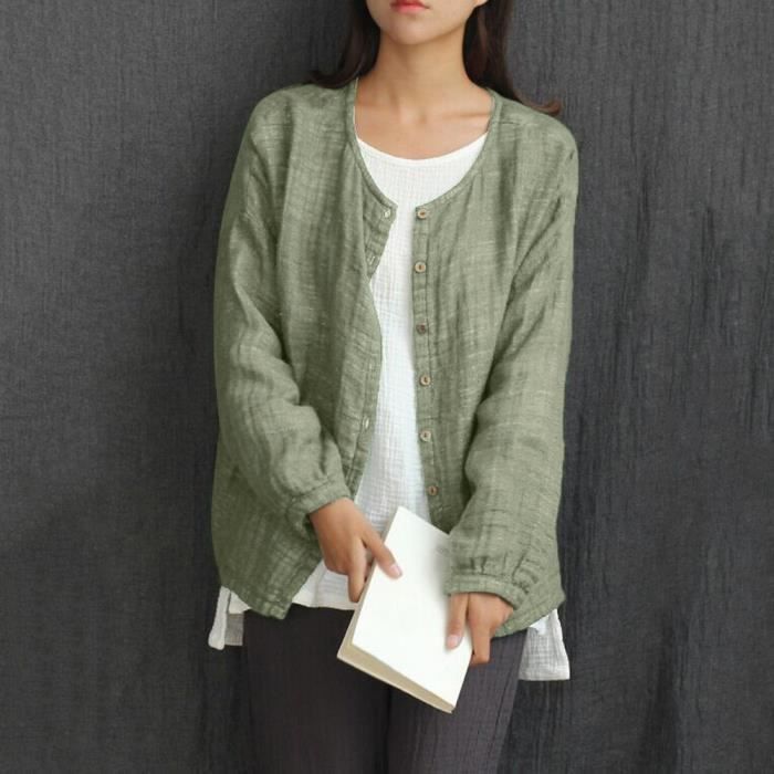 Gilet lin femme Clearance