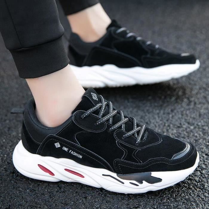 Basket Homme Chaussures Confortable Nouvelle tendance Antidérapant De Plein  Air De Marque De Luxe - Noir NOIR - Cdiscount Chaussures