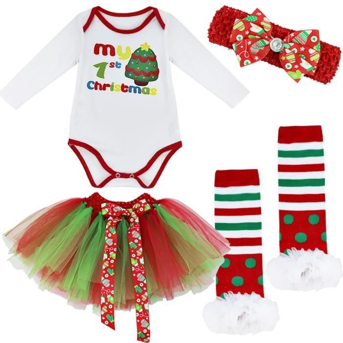 Yizyif Robe De Noel Fille Bebe Tutu En Tulle Manches Longues 4 Pieces Pour Fete Anniversaire 0 9 Mois Vert Achat Vente Robe Bientot Le Black Friday Cdiscount