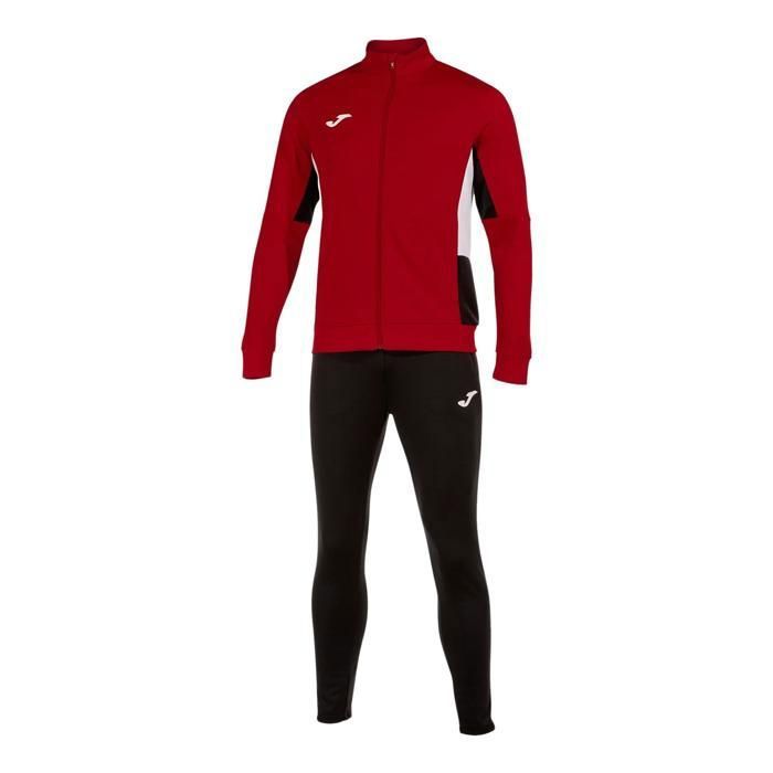 Survêtement enfant - JOMA - Danubio II - Rouge/Noir/Blanc - Léger et confortable - Veste zippée à col montant