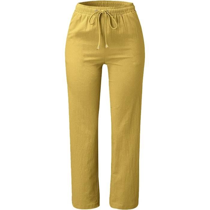 Pantalon lin et coton femme top