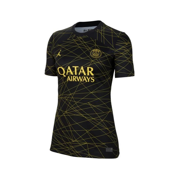 Maillot Jordan x PSG 4th 2022 2023 Noir Femme 100 Polyester Cdiscount Sport