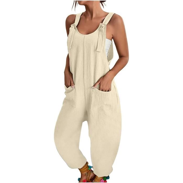 SALOPETTESalopette Femme Ete Fluide Grande Taille Combinaison