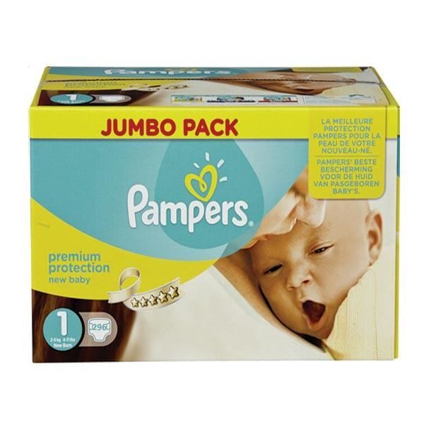 Pampers 264 couches bébé Taille 1 premium protection Cdiscount