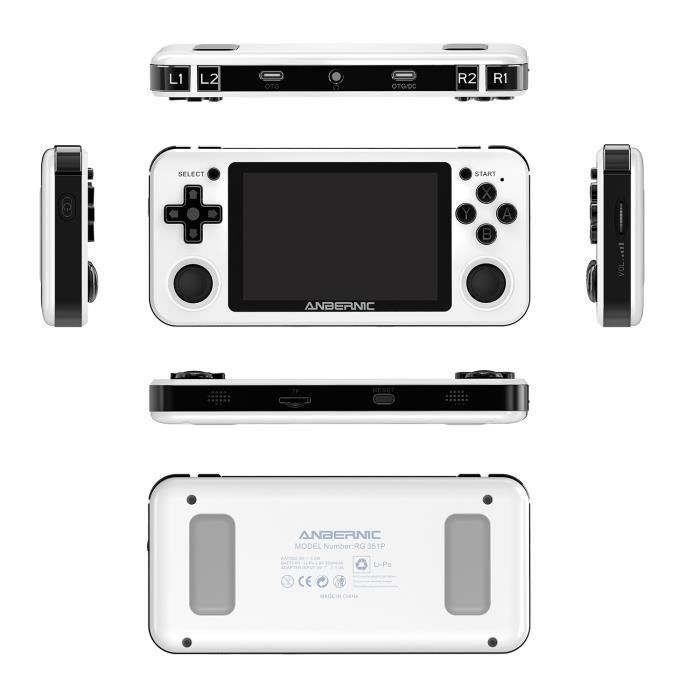 Console De Jeu Portable Rétro TAQY 2500+ Niveaux - 23 Jeux Blocs Course Tank - Bleu