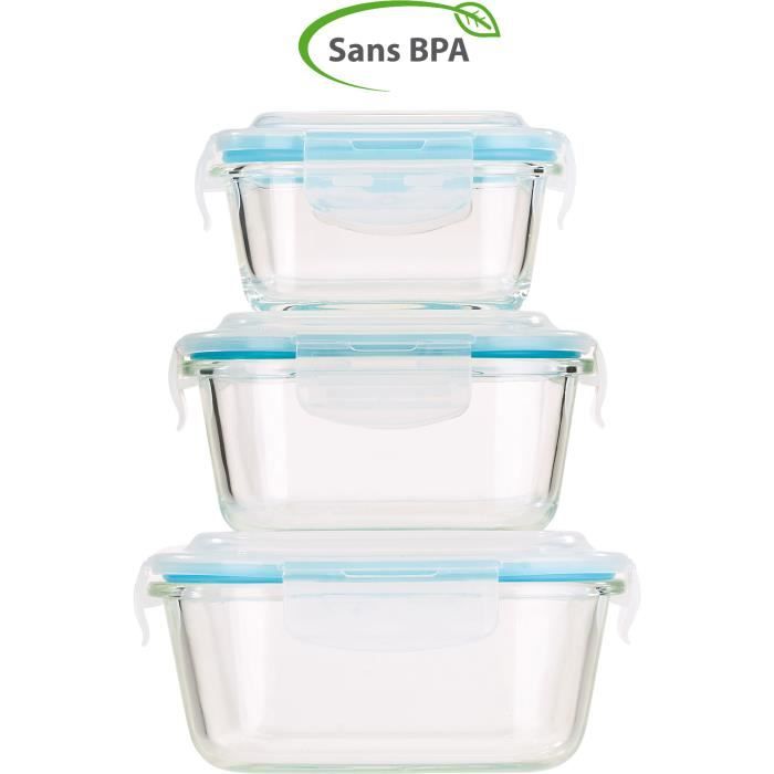 10 x 10 x 16 cm Blanc Bo/îte de conservation avec couvercle aspect bois 1,4 l