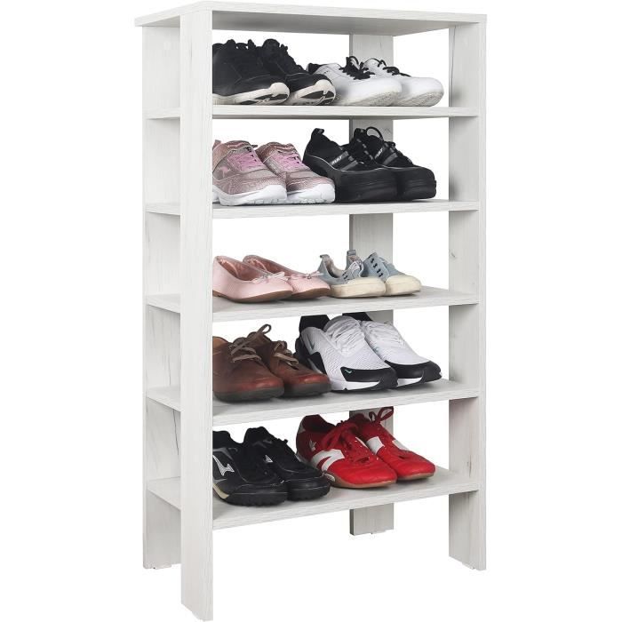 Meuble Entrée Avec Portemanteau, Miroir, Banc Et Rangement Chaussures | Dimensions 190x104x38,5 Cm, Couleur Noir Et Bois