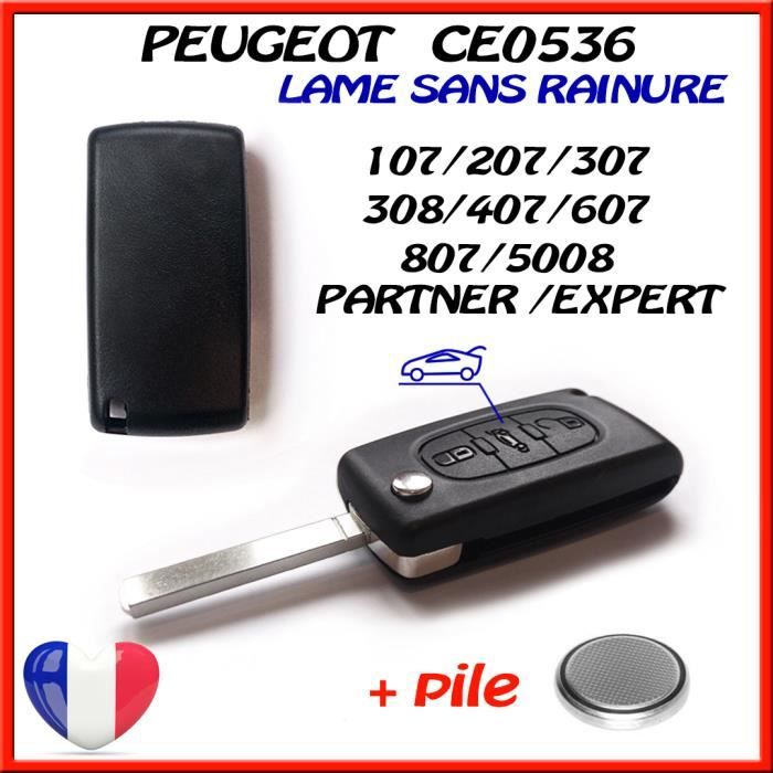 Clé Peugeot 207 Jongo - Coque De Clé Sans Lame Compatible Avec Peugeot 207 307 308 407 Coque Cle Modus