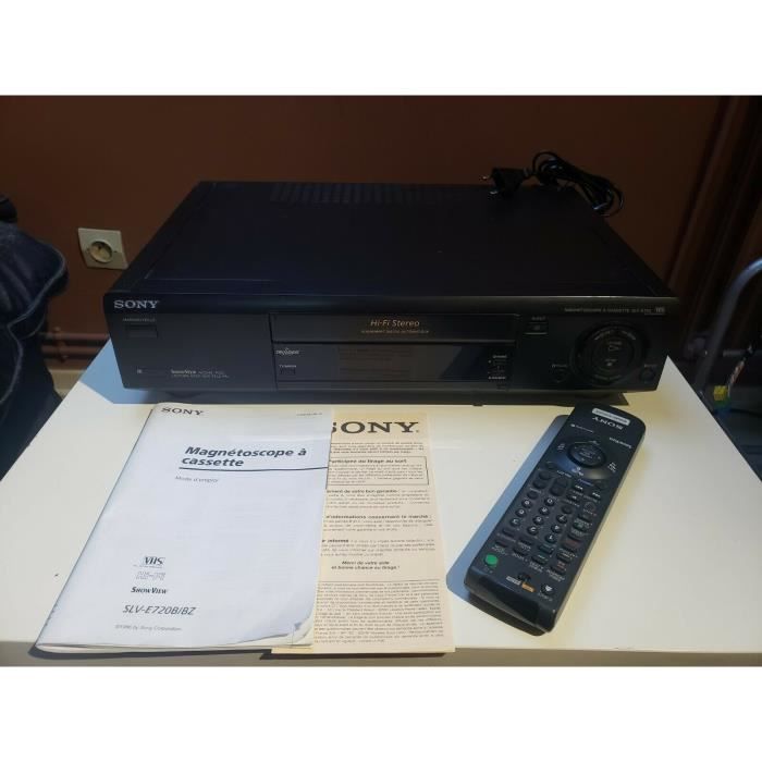 MAGNETOSCOPE SONY SLV-E720 LECTEUR ENREGISTREUR K7 CASSETTE VIDEO VHS VCR + TEL