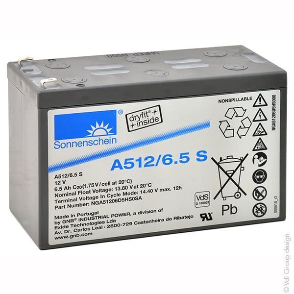 Batterie plomb etanche gel A512/6.5S 12V 6.5Ah