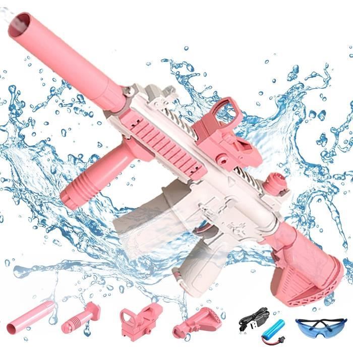 Pistolet à Eau électrique Rechargeable – Capacité 375 Ml, Portée 6,5 M, 4 Coups/seconde | Pour Enfants Et Adultes, été