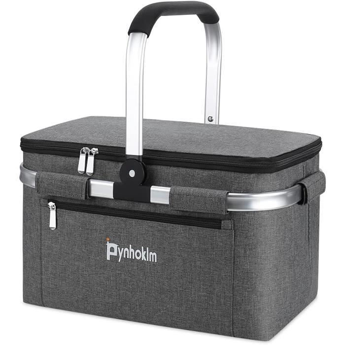Panier de Pique-Nique - AMOUNE - Sac Isotherme Pliable - 30 Litres