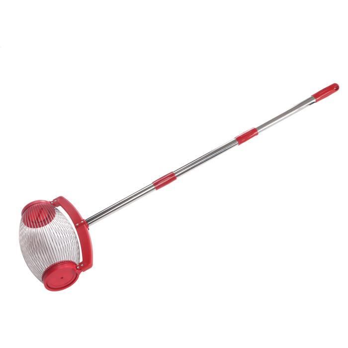Ramasseur De Noix Télescopique En Acier Inoxydable - Longueur 46-150 Cm - Pour Châtaignes, Noisettes, Fruits Tombés