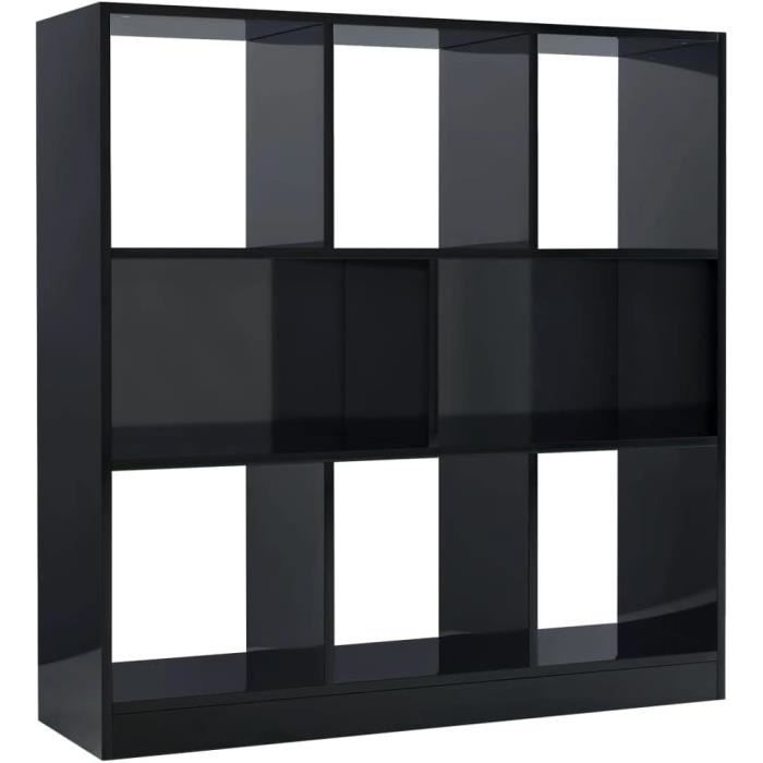 Bibliothèque en décor noyer 9 compartiments l
