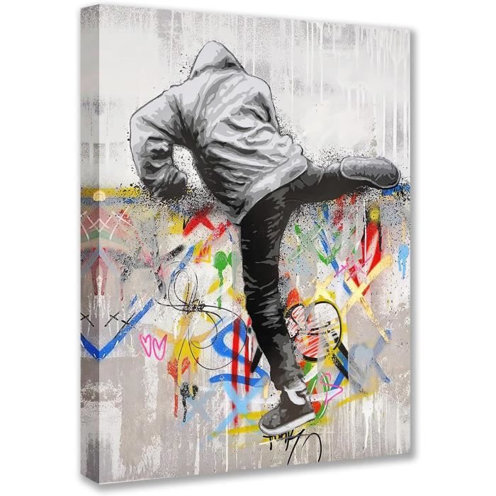 Punk and Mum Graffiti Banksy Painting SINGLE TOILE murale ART Photo Print