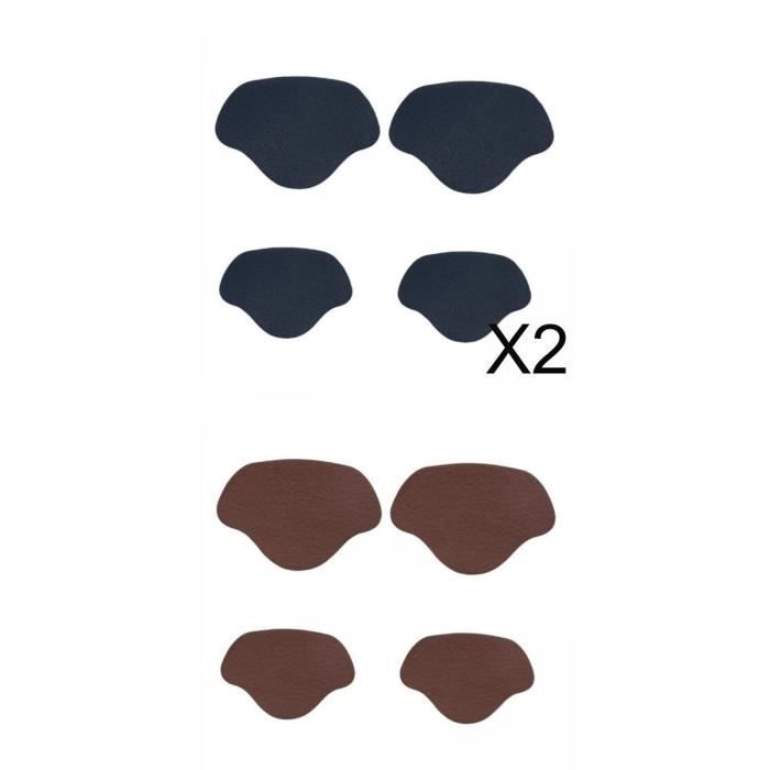 Lot De 6 Paires De Patchs Autocollants Pour Réparation De Talon De Chaussures, Chaussures En Cuir, Talons Hauts (noir