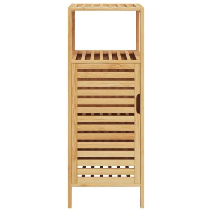 zhu armoire de salle de bain avec étagère 36x33x87 cm bambou tout neuf